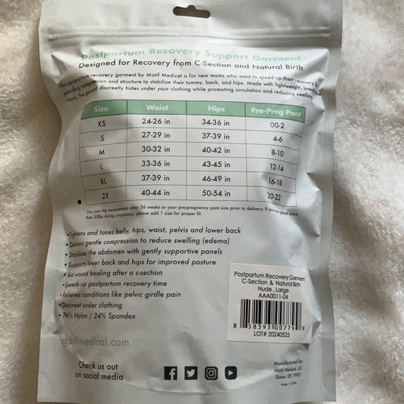 Motif Medical Postpartum Recovery Support Garment - Black - Picture 2 of 3